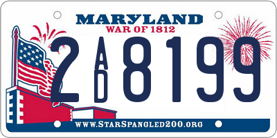 MD license plate 2AD8199