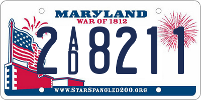 MD license plate 2AD8211