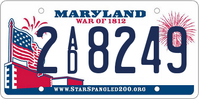 MD license plate 2AD8249