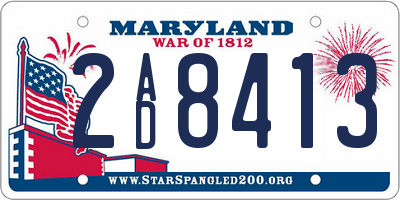 MD license plate 2AD8413