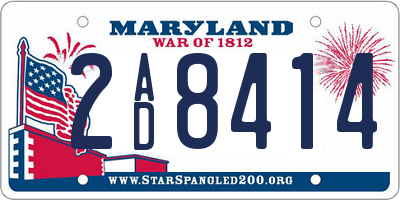 MD license plate 2AD8414