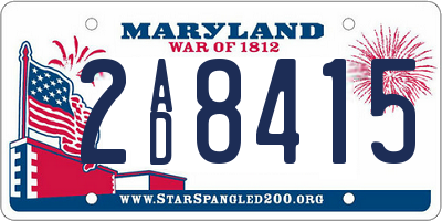 MD license plate 2AD8415