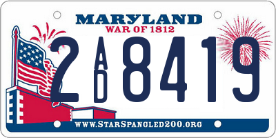 MD license plate 2AD8419