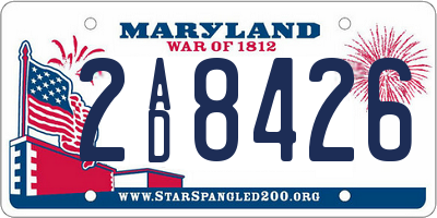 MD license plate 2AD8426