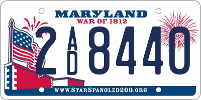 MD license plate 2AD8440