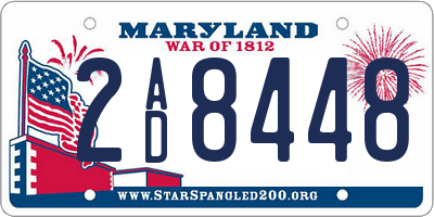 MD license plate 2AD8448