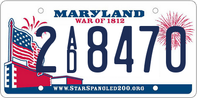 MD license plate 2AD8470