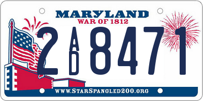 MD license plate 2AD8471