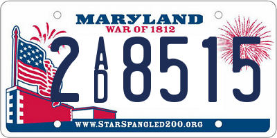 MD license plate 2AD8515