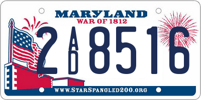 MD license plate 2AD8516