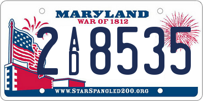 MD license plate 2AD8535
