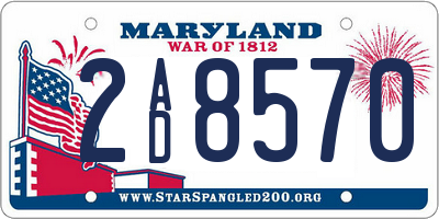 MD license plate 2AD8570