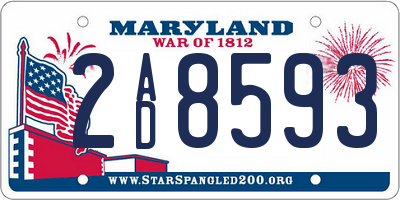 MD license plate 2AD8593