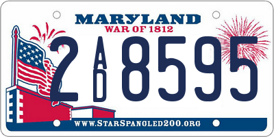 MD license plate 2AD8595