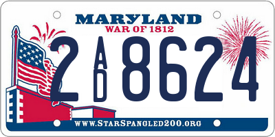 MD license plate 2AD8624