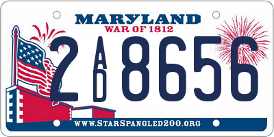 MD license plate 2AD8656