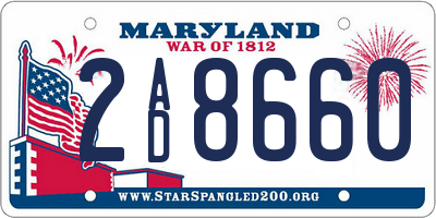 MD license plate 2AD8660