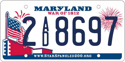 MD license plate 2AD8697