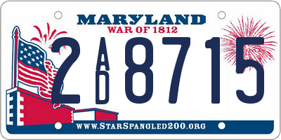 MD license plate 2AD8715