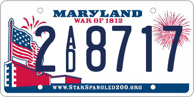 MD license plate 2AD8717
