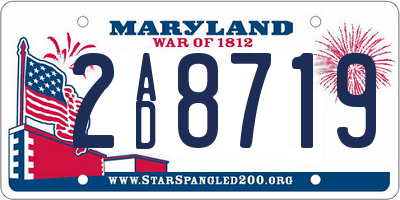 MD license plate 2AD8719