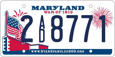 MD license plate 2AD8771