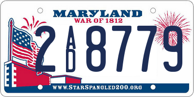 MD license plate 2AD8779