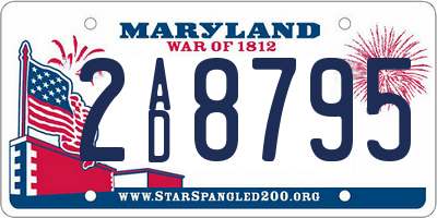 MD license plate 2AD8795