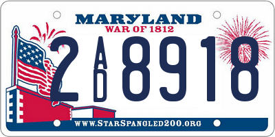 MD license plate 2AD8918