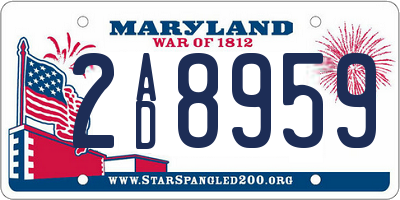 MD license plate 2AD8959