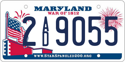 MD license plate 2AD9055