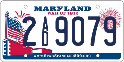 MD license plate 2AD9079