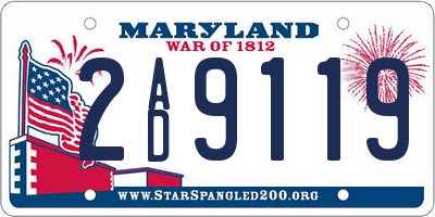 MD license plate 2AD9119