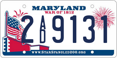 MD license plate 2AD9131