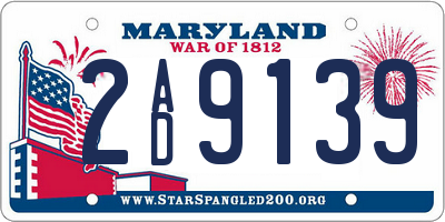 MD license plate 2AD9139