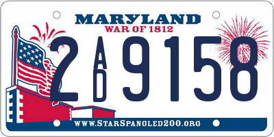 MD license plate 2AD9158