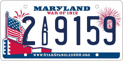 MD license plate 2AD9159