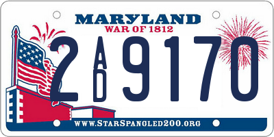 MD license plate 2AD9170