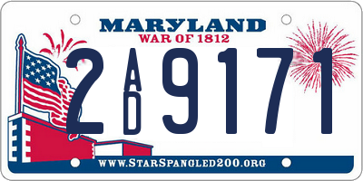MD license plate 2AD9171