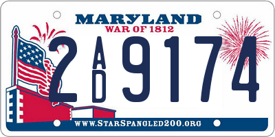 MD license plate 2AD9174
