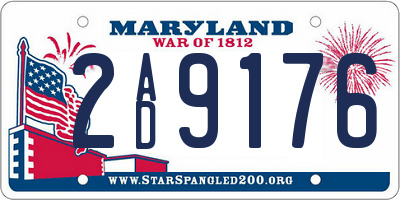 MD license plate 2AD9176