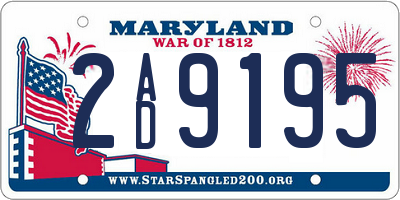 MD license plate 2AD9195