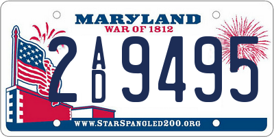 MD license plate 2AD9495