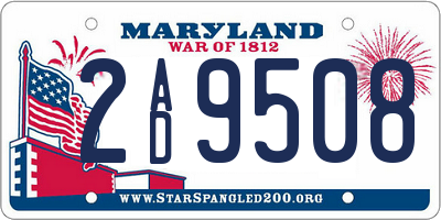 MD license plate 2AD9508