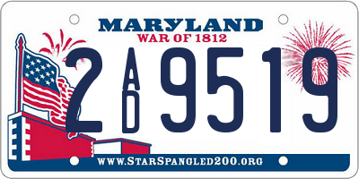 MD license plate 2AD9519