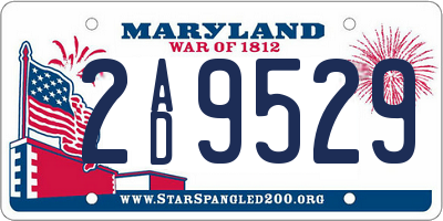 MD license plate 2AD9529
