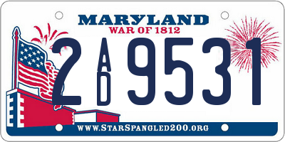 MD license plate 2AD9531