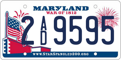 MD license plate 2AD9595