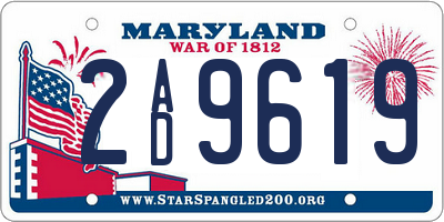 MD license plate 2AD9619