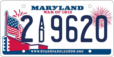 MD license plate 2AD9620